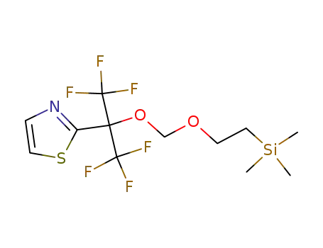 Molecular Structure of 362718-80-7 (2-{1-trifluoromethyl-1-[(2-trimethylsilylethoxy)methoxy]-2,2,2-trifluoroethyl}thiazole)