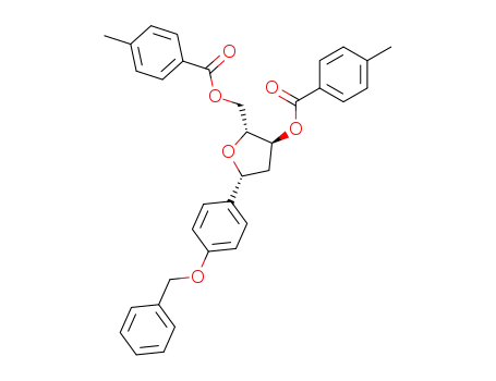 1-benzyloxy-4-(3',5'-di-O-toluoyl-2'-deoxy-β-D-ribofuranosyl)benzene