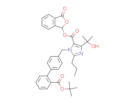 phthalidyl 1-[(2'-t-butoxycarbonylbiphenyl-4-yl)methyl]-4-(1-hydroxy-1-methylethyl)-2-propylimidazole-5-carboxylate