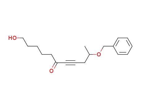 Molecular Structure of 826994-53-0 (4-Undecyn-6-one, 11-hydroxy-2-(phenylmethoxy)-)