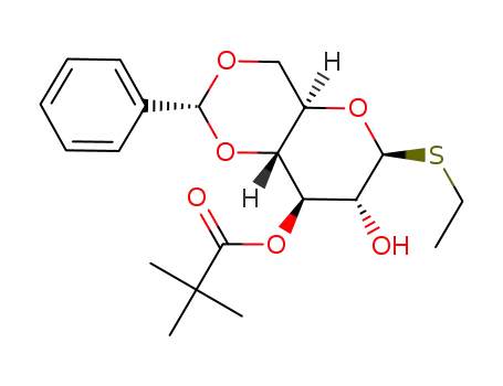 ethyl (5R)-4,6-O-benzylidene-1-thio-3-O-pivaloyl-β-D-glucopyranoside