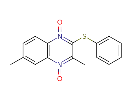 Molecular Structure of 480441-68-7 (3,6-dimethyl-2-phenylsulfanyl-quinoxaline 1,4-dioxide)