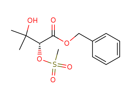Butanoic acid, 3-hydroxy-3-methyl-2-[(methylsulfonyl)oxy]-, phenylmethyl ester, (2R)-