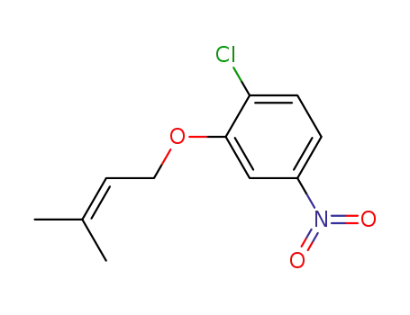 Molecular Structure of 191984-82-4 (1-chloro-2-(3-methyl-2-butenyloxy)-4-nitrobenzene)