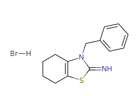 Molecular Structure of 15087-94-2 (2(3H)-Benzothiazolimine, 4,5,6,7-tetrahydro-3-(phenylmethyl)-,
monohydrobromide)