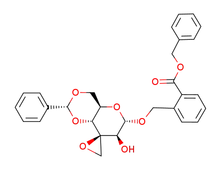 2''-(benzyloxycarbonyl)benzyl 3,3'-anhydro-4,6-O-benzylidene-3-C-hydroxymethyl-α-D-manno-hexopyranoside