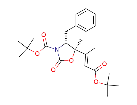 tert-butyl (2E)-3[(4R,5R)-4-benzyl-N-(tert-butoxycarbonyl)-5-methyloxazolidin-2-on-5-yl]-3-methylprop-2-enoate
