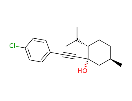 (1S,2S,5R)-2-i-propyl-5-methyl-1-[2-(4-chlorophenyl)-1-ethyn-1-yl]cyclohexan-1-ol