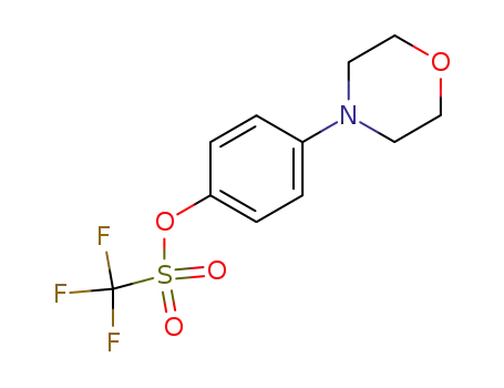 Molecular Structure of 132993-25-0 (Methanesulfonic acid, trifluoro-, 4-(4-morpholinyl)phenyl ester)