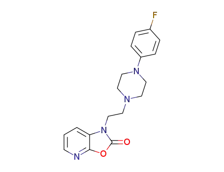 Molecular Structure of 142714-62-3 (1-{2-[4-(4-fluorophenyl)piperazin-1-yl]ethyl}[1,3]oxazolo[5,4-b]pyridin-2(1H)-one)