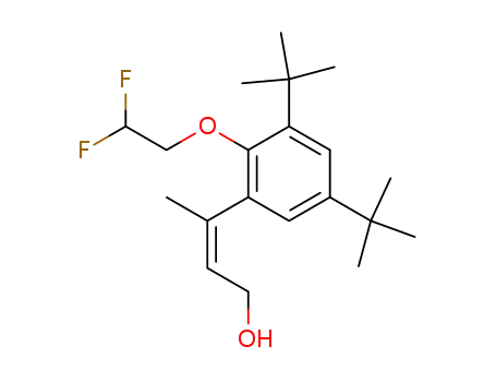 Molecular Structure of 566913-42-6 (2-Buten-1-ol,
3-[2-(2,2-difluoroethoxy)-3,5-bis(1,1-dimethylethyl)phenyl]-, (2Z)-)