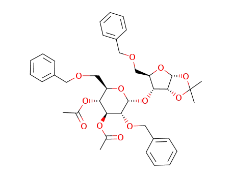 3-O-(3',4'-di-O-acetyl-2',6'-di-O-benzyl-α-D-glucopyranosyl)-5-O-benzyl-1,2-O-isopropylidene-α-D-ribofuranoside
