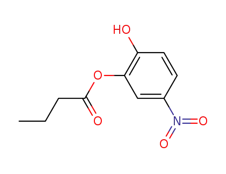 Molecular Structure of 477559-68-5 (Butanoic acid, 2-hydroxy-5-nitrophenyl ester)