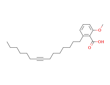 Molecular Structure of 173473-52-4 (2-Methoxy-6-(8-pentadecynyl)benzoic acid)
