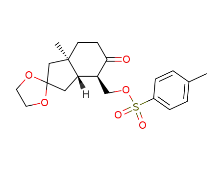 Molecular Structure of 276244-57-6 (Toluene-4-sulfonic acid (3'aS,4'R,7'aR)-7'a-methyl-5'-oxo-octahydro-spiro[[1,3]dioxolane-2,2'-inden]-4'-ylmethyl ester)