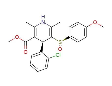 (R)-4-(2-Chloro-phenyl)-5-((R)-4-methoxy-benzenesulfinyl)-2,6-dimethyl-1,4-dihydro-pyridine-3-carboxylic acid methyl ester
