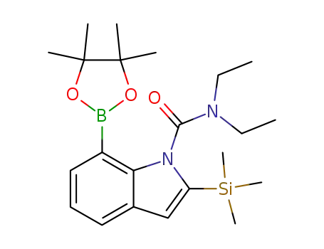 7-(4,4,5,5-tetramethyl-[1,3,2]dioxaborolan-2-yl)-2-trimethylsilanyl-indole-1-carboxylic acid diethylamide