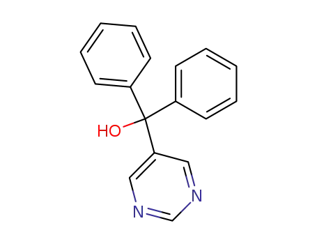 Molecular Structure of 26766-19-8 (α,α-bisphenyl-5-pyrimidinemethanol)