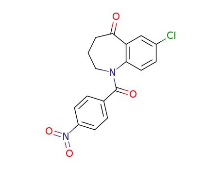 Molecular Structure of 137984-92-0 (7-chloro-1-(4-nitrobenzoyl)-5-oxo-2,3,4,5-tetrahydro-1H-1-benzazepine)