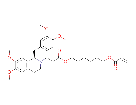 Acrylic acid 6-{3-[(R)-1-(3,4-dimethoxy-benzyl)-6,7-dimethoxy-3,4-dihydro-1H-isoquinolin-2-yl]-propionyloxy}-hexyl ester