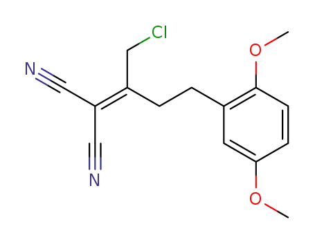 Molecular Structure of 152093-99-7 (1-chloro-4-(2,5-dimethoxyphenyl)-2-butylidenemalononitrile)