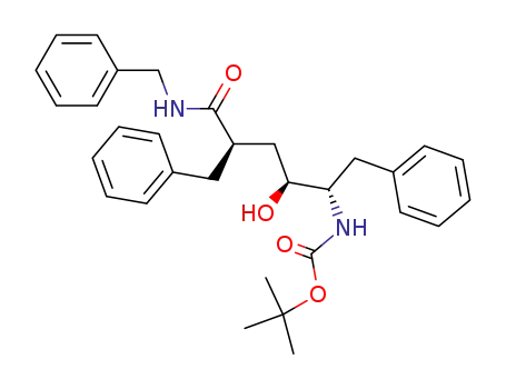 Carbamic acid, ((1S,2S,4R)-2-hydroxy-5-oxo-1,4-bis(phenylmethyl)-5-((phenylmethyl)amino)pentyl)-, 1,1-dimethylethyl ester