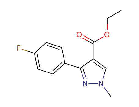 Molecular Structure of 936127-81-0 (ethyl 3-(4-fluorophenyl)-1-methyl-1H-pyrazole-4-carboxylate)