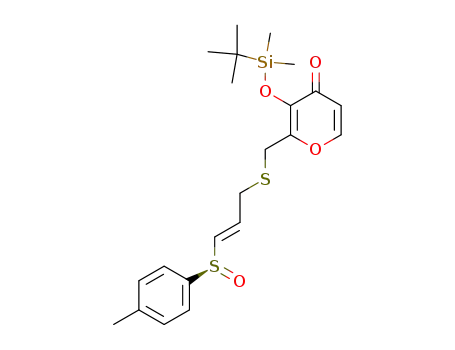 4H-Pyran-4-one,
3-[[(1,1-dimethylethyl)dimethylsilyl]oxy]-2-[[[(2E)-3-[(R)-(4-methylphenyl)
sulfinyl]-2-propenyl]thio]methyl]-