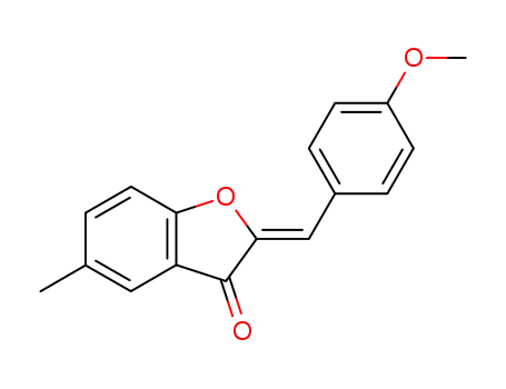 Molecular Structure of 60904-74-7 (2-(4-methoxy-benzylidene)-5-methyl-benzofuran-3-one)