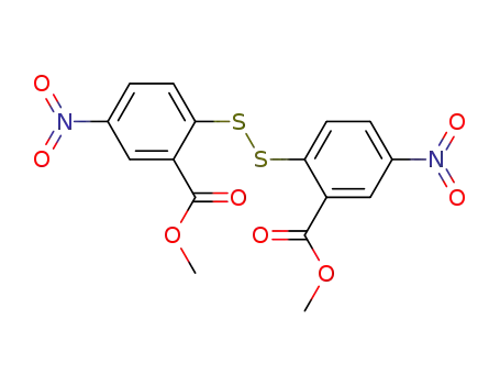 Molecular Structure of 53531-45-6 (dimethyl 2,2'-dithio-bis(4-nitrobenzoate))