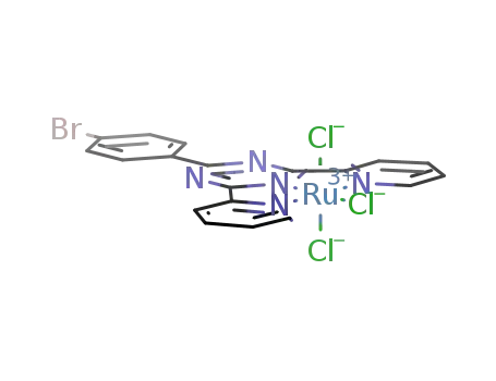 Molecular Structure of 879495-64-4 ((2,4-bis(2-pyridyl)-6-p-bromophenyl-1,3,5-triazine)RuCl<sub>3</sub>)