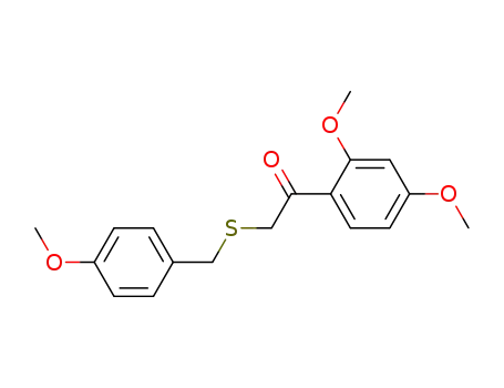 Molecular Structure of 823829-25-0 (Ethanone, 1-(2,4-dimethoxyphenyl)-2-[[(4-methoxyphenyl)methyl]thio]-)