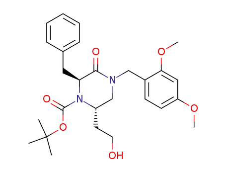 5(S),3(S)-3-benzyl-4-tert-butoxycarbonyl-1-(2,4-dimethoxybenzyl)-5-(2-hydroxyethyl)-2-piperazinone