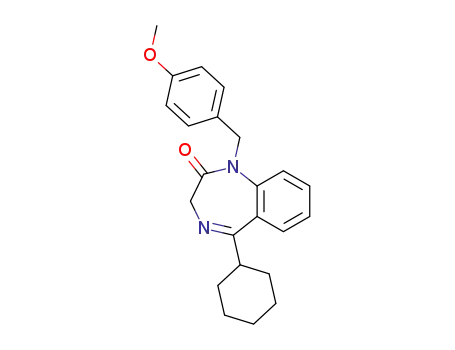5-cyclohexyl-1-(4-methoxy-benzyl)-1,3-dihydro-benzo[<i>e</i>][1,4]diazepin-2-one