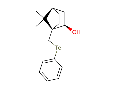 Molecular Structure of 183446-24-4 (Bicyclo[2.2.1]heptan-2-ol, 7,7-dimethyl-1-[(phenyltelluro)methyl]-,
(1S,2R,4R)-)