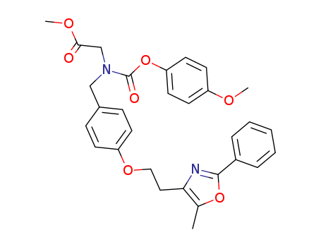 N-[(4-methoxyphenoxy)carbonyl]-N-[[4-[2-(5-methyl-2-phenyl-4-oxazolyl)-ethoxy]phenyl]methyl]glycine methyl ester