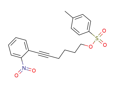 Molecular Structure of 442155-86-4 (5-Hexyn-1-ol, 6-(2-nitrophenyl)-, 4-methylbenzenesulfonate (ester))