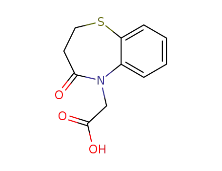 Molecular Structure of 383187-85-7 ((4-Oxo-3,4-dihydro-1,5-benzothiazepin-5(2H)-yl)-acetic acid)