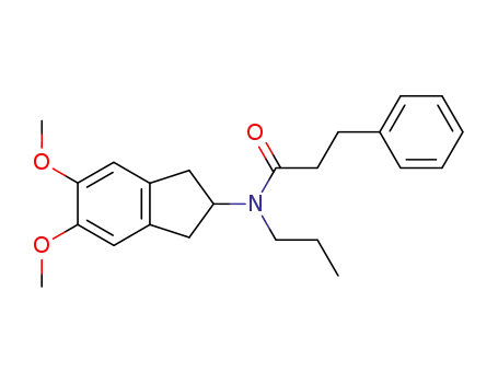 Molecular Structure of 745064-65-7 (<i>N</i>-(5,6-dimethoxy-indan-2-yl)-3-phenyl-<i>N</i>-propyl-propionamide)