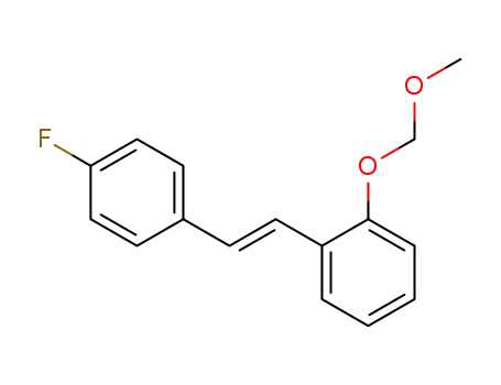 Molecular Structure of 115032-50-3 (Benzene, 1-[(1E)-2-(4-fluorophenyl)ethenyl]-2-(methoxymethoxy)-)