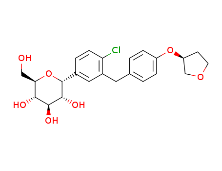 (2S,3R,4R,5S,6R)-2-(4-chloro-3-(4-(((R)-tetrahydrofuran-3-yl) oxy)benzyl)phenyl)-6-(hydroxymethyl)tetrahydro-2H-pyran-3,4,5- triol