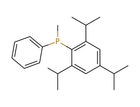 Molecular Structure of 104108-09-0 (Phosphine, methylphenyl[2,4,6-tris(1-methylethyl)phenyl]-)