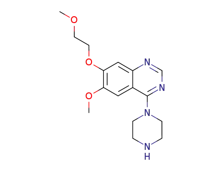 Molecular Structure of 461429-70-9 (6-methoxy-7-(2-methoxy-ethoxy)-4-piperazin-1-yl-quinazoline)