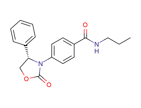 Molecular Structure of 572923-17-2 ((S)-4-(2-OXO-4-PHENYLOXAZOLIDIN-3-YL)-N-PROPYLBENZAMIDE)