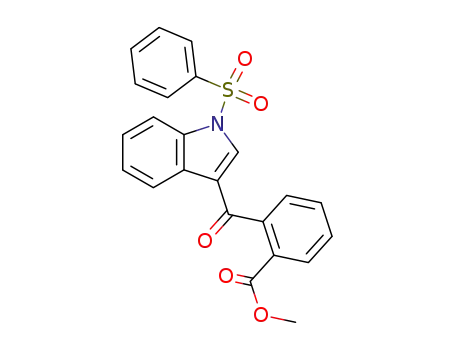 Benzoic acid, 2-[[1-(phenylsulfonyl)-1H-indol-3-yl]carbonyl]-, methyl
ester