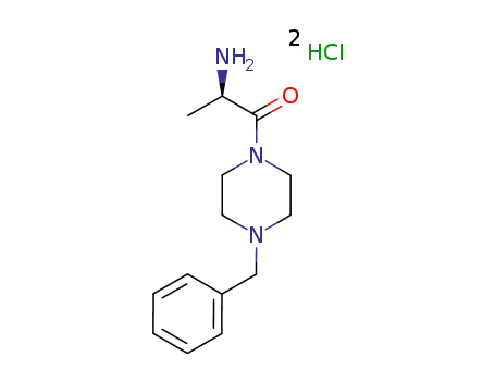 Molecular Structure of 1236265-35-2 (2-Amino-1-(4-benzyl-1-piperazinyl)-1-propanonehydrochloride)