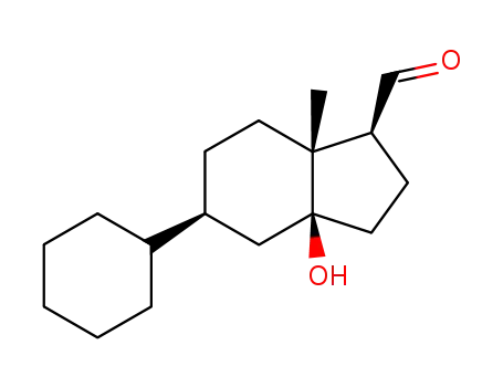 Molecular Structure of 178379-71-0 ((1S,3aS,5S,7aR)-3a-hydroxy-5-cyclohexyl-7a-methylperhydroindene-1-carboxaldehyde)