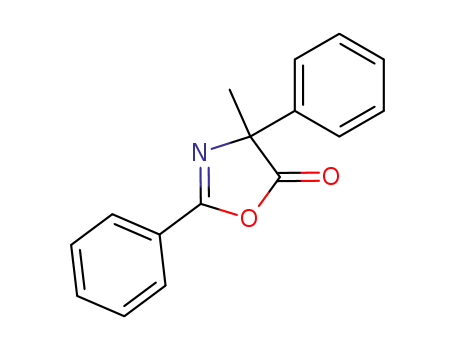 Molecular Structure of 95885-53-3 (5(4H)-Oxazolone,  4-methyl-2,4-diphenyl-)