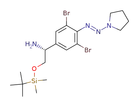 2-(<i>tert</i>-butyl-dimethyl-silanyloxy)-1-[3,5-dibromo-4-(pyrrolidin-1-ylazo)-phenyl]-ethylamine