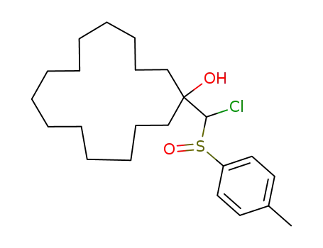 Molecular Structure of 172467-95-7 (1-[Chloro-(toluene-4-sulfinyl)-methyl]-cyclopentadecanol)